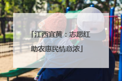江西宜黄：志愿红助农惠民情意浓