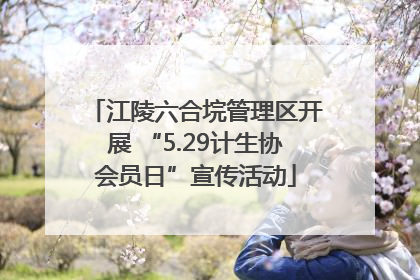 江陵六合垸管理区开展 “5.29计生协会员日”宣传活动