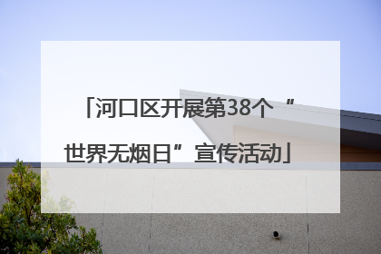 河口区开展第38个“世界无烟日”宣传活动