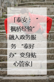 泰安：“枫桥经验”融入政务服务 “泰好办”变身贴心管家