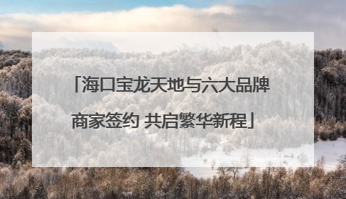 海口宝龙天地与六大品牌商家签约 共启繁华新程