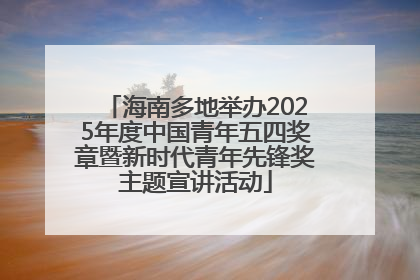 海南多地举办2025年度中国青年五四奖章暨新时代青年先锋奖主题宣讲活动