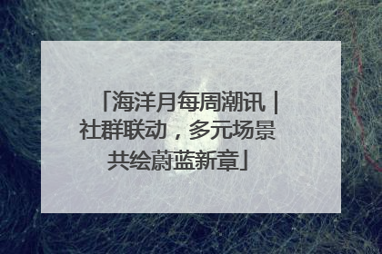 海洋月每周潮讯｜社群联动，多元场景共绘蔚蓝新章
