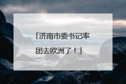 济南市委书记率团去欧洲了！