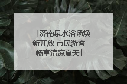 济南泉水浴场焕新开放 市民游客畅享清凉夏天