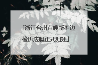 浙江台州首艘新型边检执法艇正式归建
