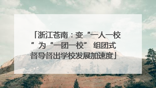 浙江苍南：变“一人一校”为“一团一校” 组团式督导督出学校发展加速度