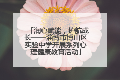 润心赋能，护航成长——淄博市博山区实验中学开展系列心理健康教育活动