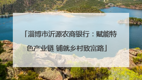 淄博市沂源农商银行：赋能特色产业链 铺就乡村致富路