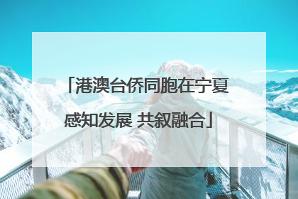 港澳台侨同胞在宁夏感知发展 共叙融合