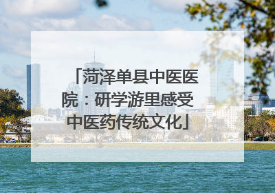 菏泽单县中医医院：研学游里感受中医药传统文化