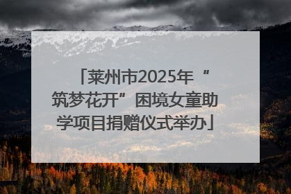 莱州市2025年“筑梦花开”困境女童助学项目捐赠仪式举办