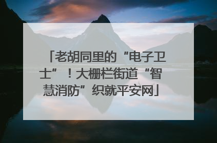 老胡同里的“电子卫士”！大栅栏街道“智慧消防”织就平安网