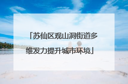 苏仙区观山洞街道多维发力提升城市环境
