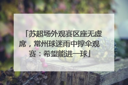 苏超场外观赛区座无虚席，常州球迷雨中撑伞观赛：希望能进一球