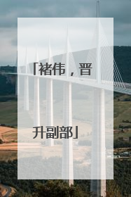 褚伟，晋升副部