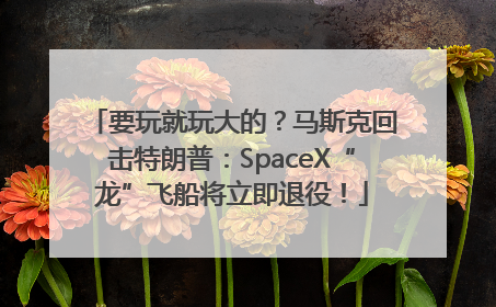 要玩就玩大的？马斯克回击特朗普：SpaceX“龙”飞船将立即退役！