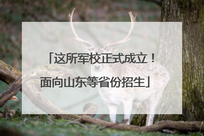 这所军校正式成立！面向山东等省份招生