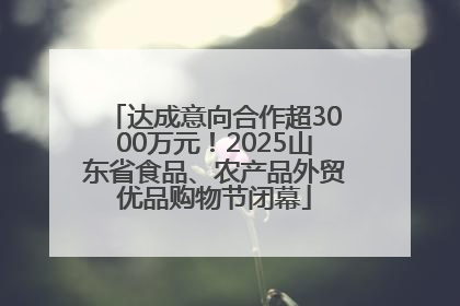 达成意向合作超3000万元！2025山东省食品、农产品外贸优品购物节闭幕