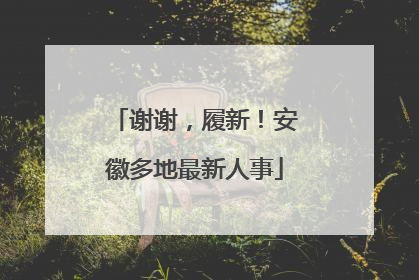 谢谢，履新！安徽多地最新人事