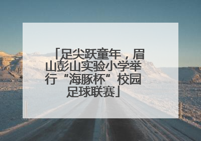 足尖跃童年，眉山彭山实验小学举行“海豚杯”校园足球联赛