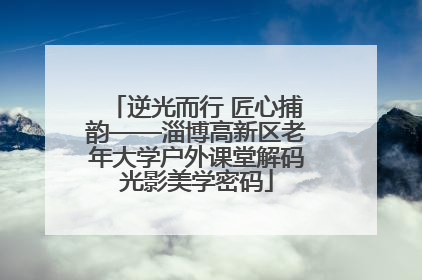 逆光而行 匠心捕韵——淄博高新区老年大学户外课堂解码光影美学密码