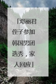 邓丽君侄子参加韩国男团选秀，家人回应