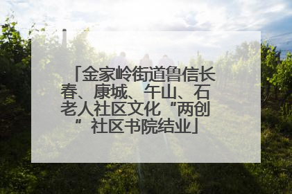 金家岭街道鲁信长春、康城、午山、石老人社区文化“两创”社区书院结业