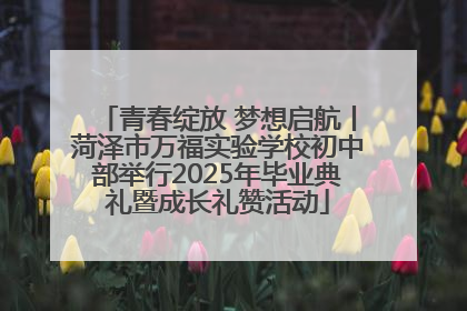 青春绽放 梦想启航丨菏泽市万福实验学校初中部举行2025年毕业典礼暨成长礼赞活动