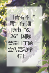 青春不“毒”行 淄博市“6.26”国际禁毒日主题宣传活动举行