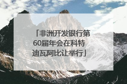 非洲开发银行第60届年会在科特迪瓦阿比让举行