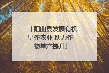 阳曲县发展有机旱作农业 助力作物单产提升