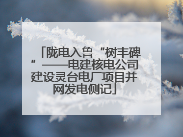 陇电入鲁“树丰碑”——电建核电公司建设灵台电厂项目并网发电侧记