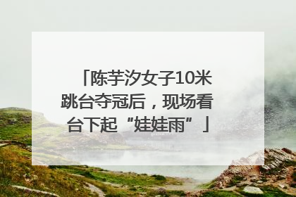 陈芋汐女子10米跳台夺冠后，现场看台下起“娃娃雨”