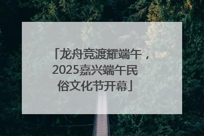 龙舟竞渡耀端午，2025嘉兴端午民俗文化节开幕