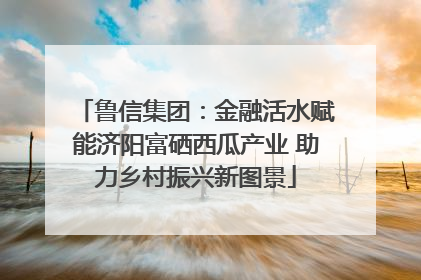 鲁信集团：金融活水赋能济阳富硒西瓜产业 助力乡村振兴新图景