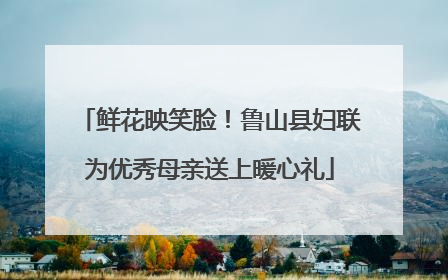 鲜花映笑脸！鲁山县妇联为优秀母亲送上暖心礼