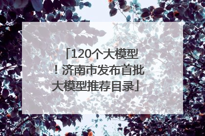 120个大模型！济南市发布首批大模型推荐目录