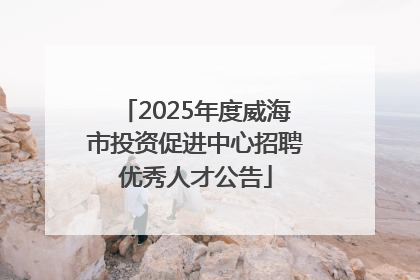 2025年度威海市投资促进中心招聘优秀人才公告