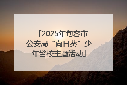 2025年句容市公安局“向日葵”少年警校主题活动