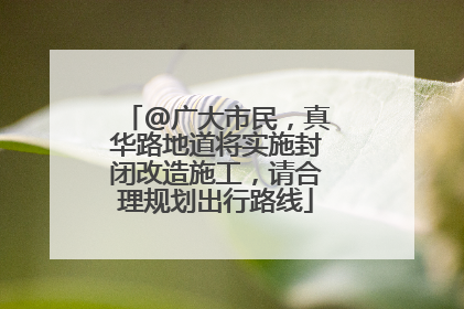 @广大市民，真华路地道将实施封闭改造施工，请合理规划出行路线