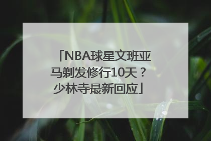 NBA球星文班亚马剃发修行10天？少林寺最新回应